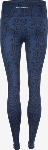 ENDURANCE Skinny Workout Pants 'Somna' in Blue