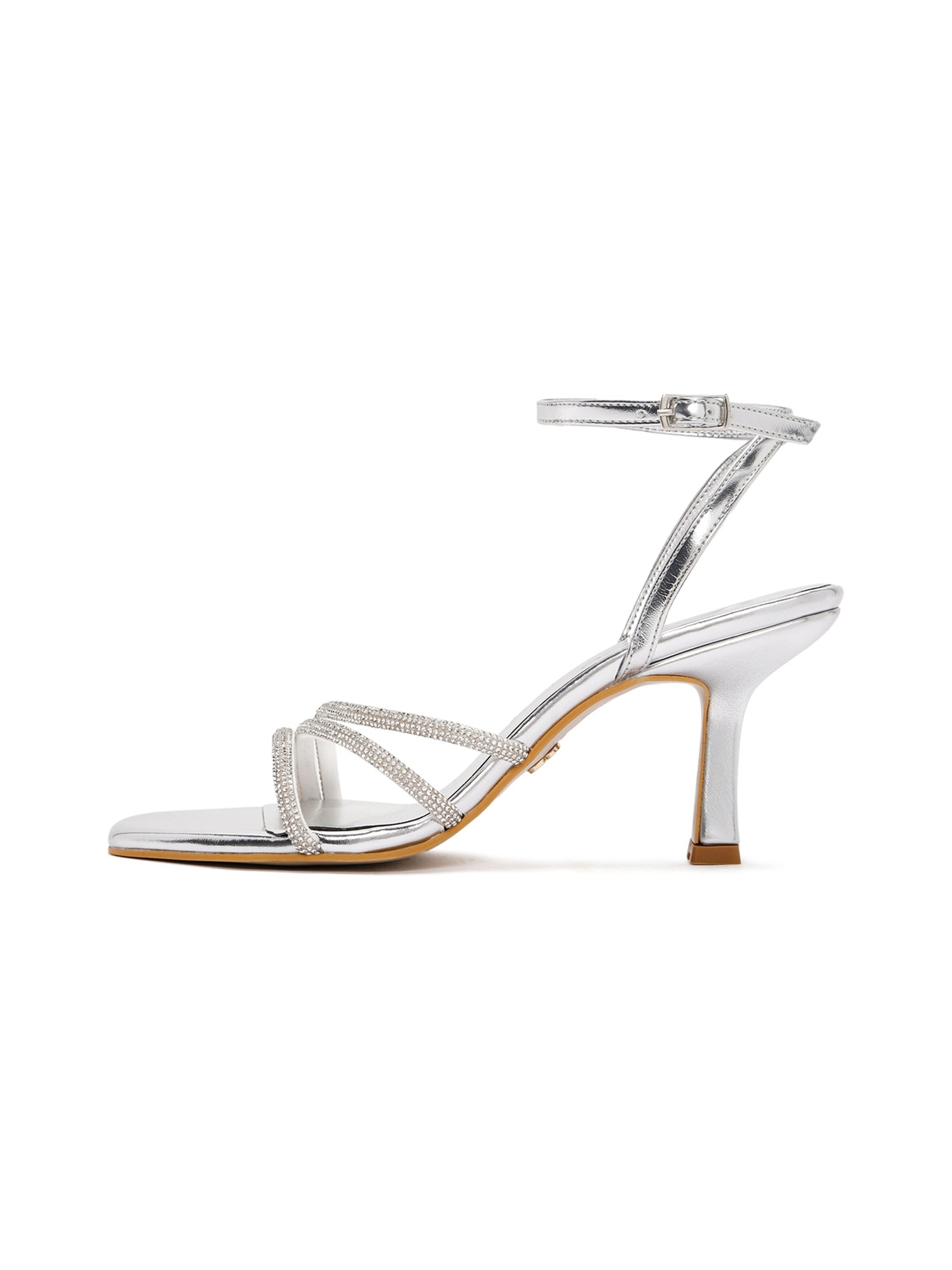 Derimod Riemensandale in Silber