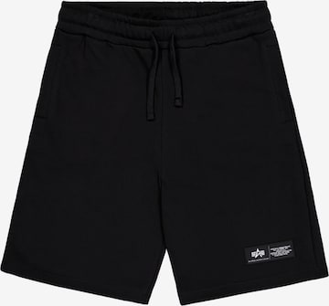 ALPHA INDUSTRIES Regular Housut värissä musta: etupuoli