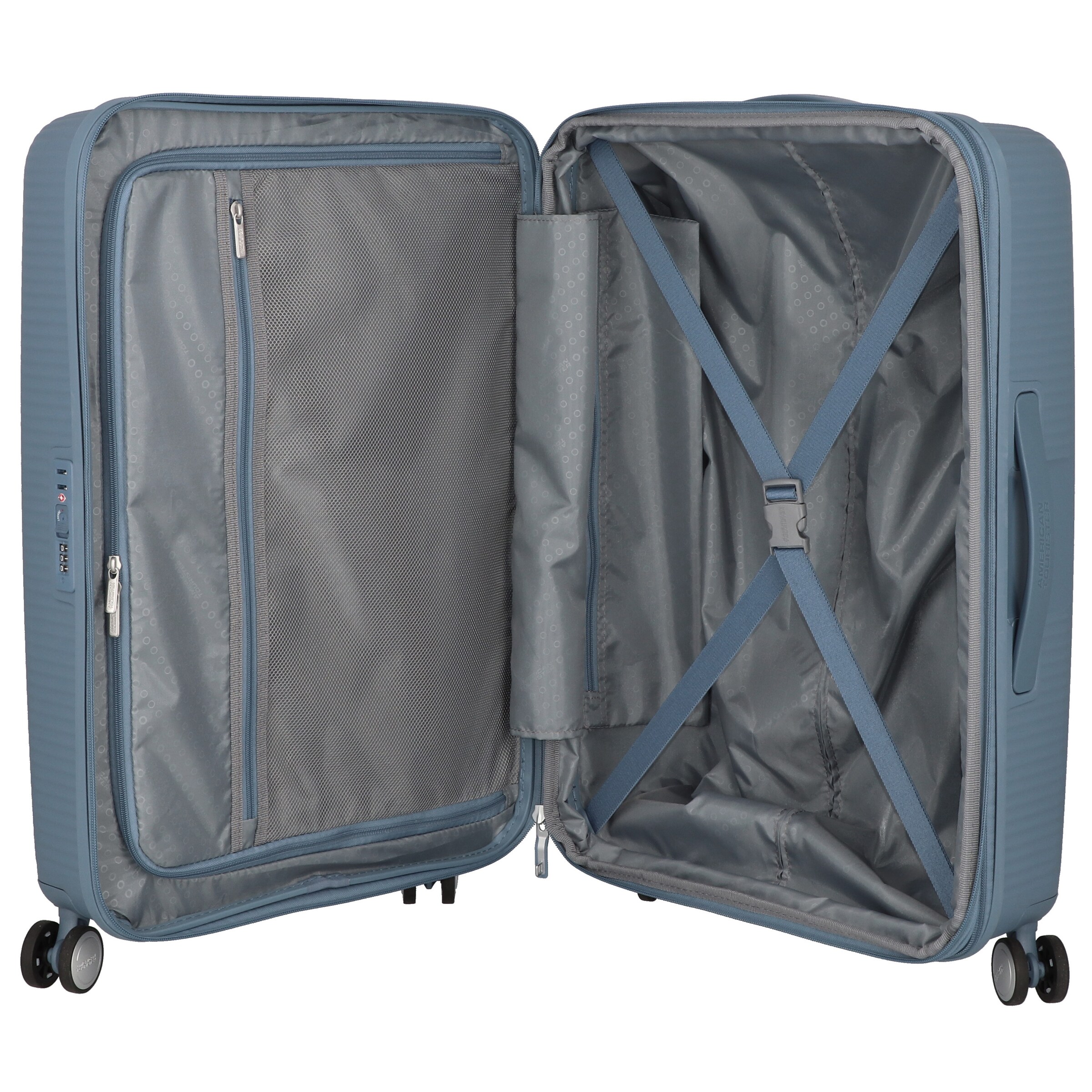 American Tourister Trolley 'SoundBox' in Blauw