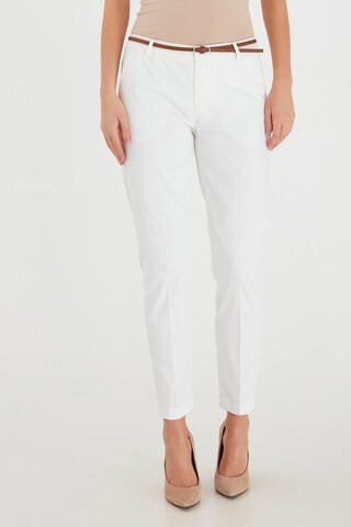 b.young Slim fit Chino Pants in White: front