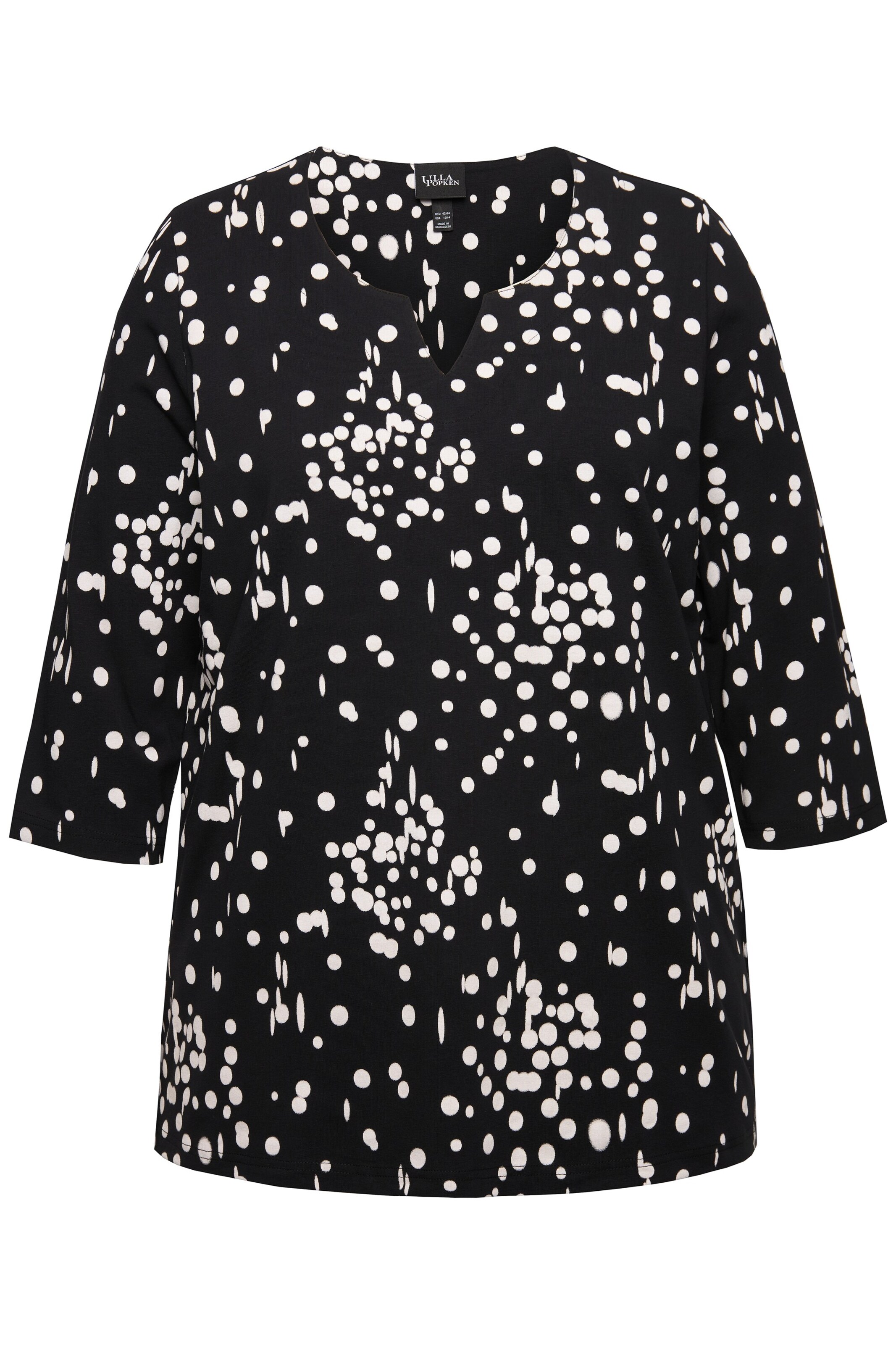 Ulla Popken Shirt in Zwart: voorkant