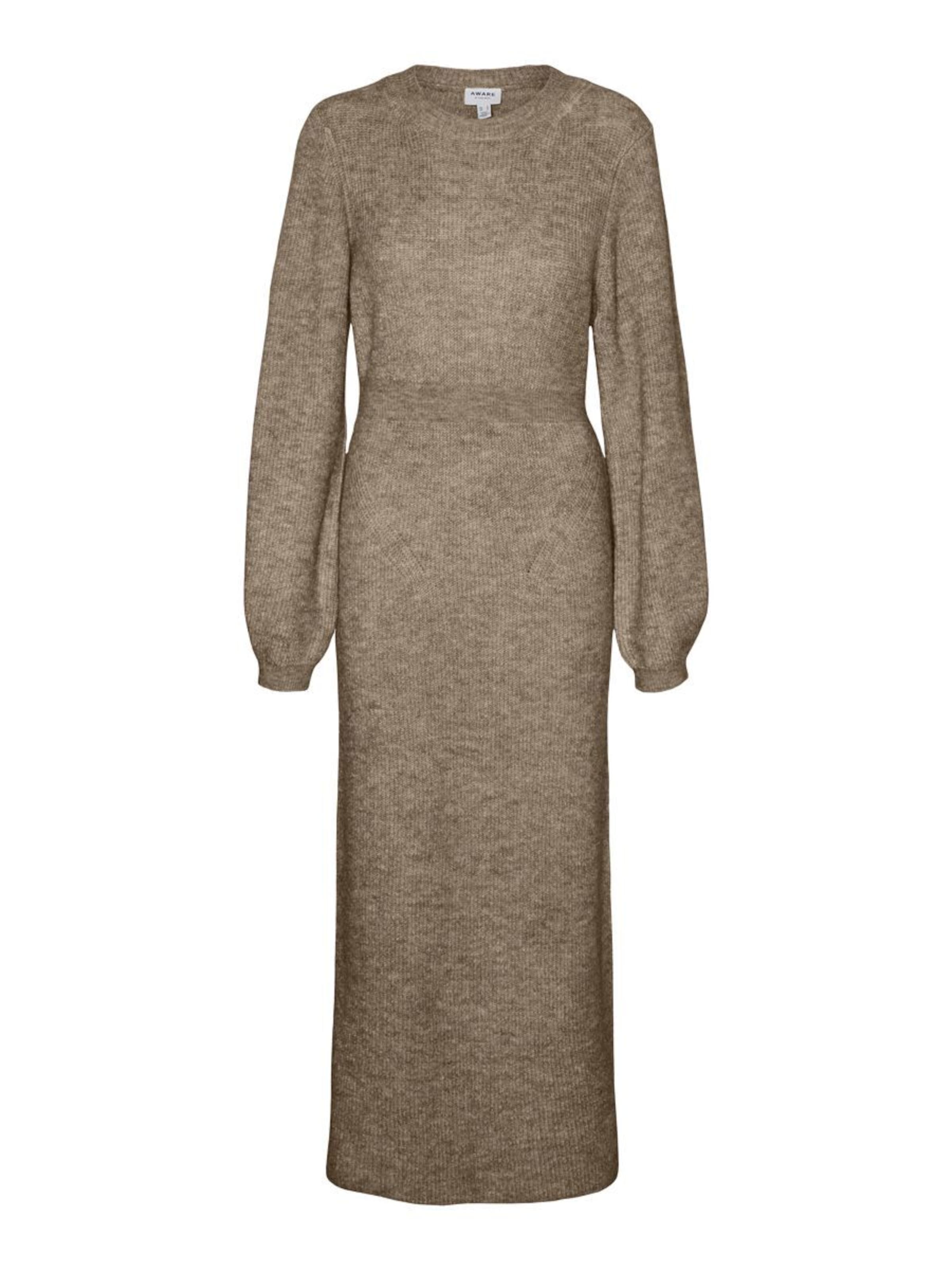 Robes en maille 'ANGALINA' VERO MODA en marron : devant