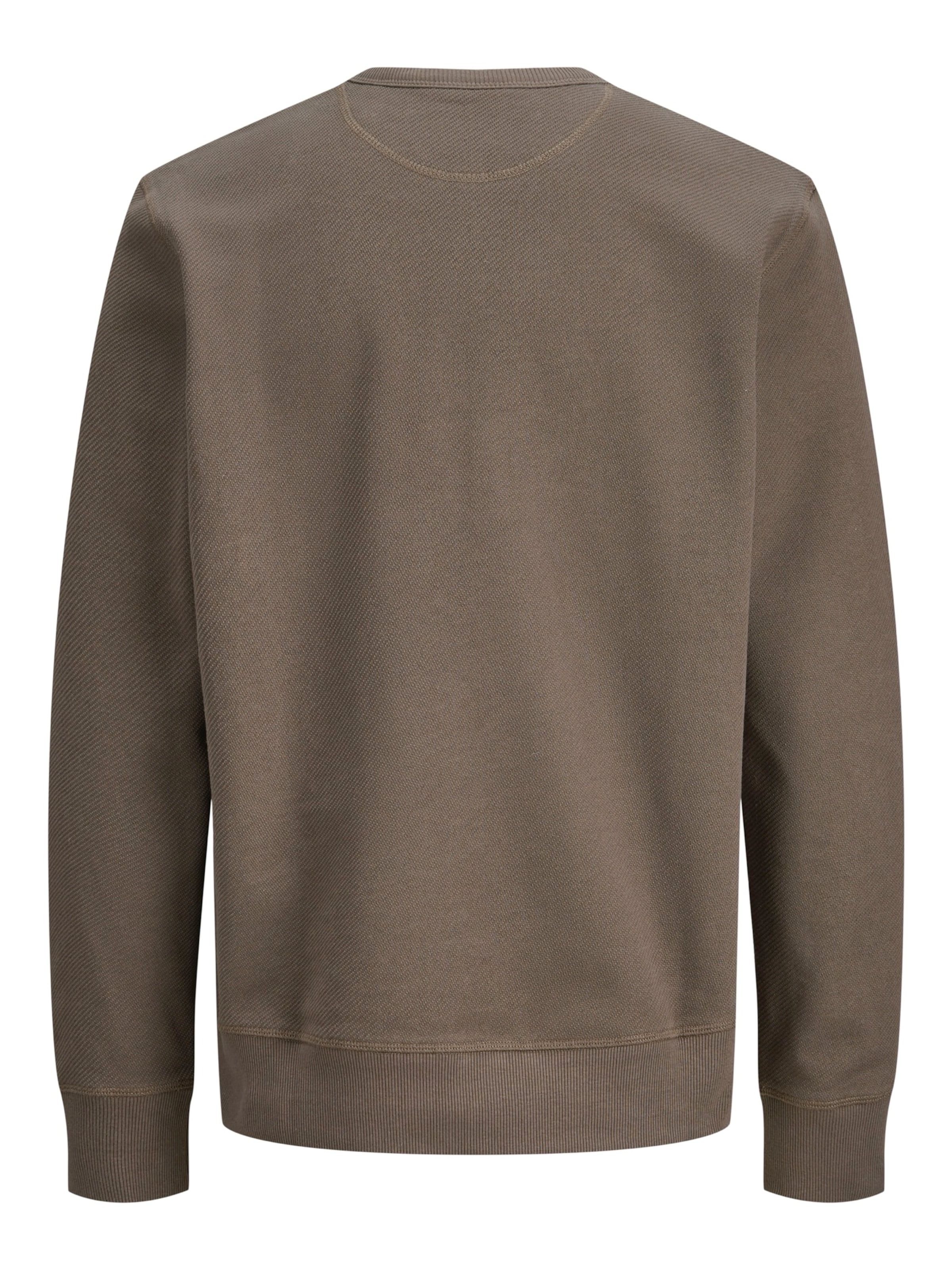 JACK & JONESSweater majica 'JJEDOVER' - smeđa boja