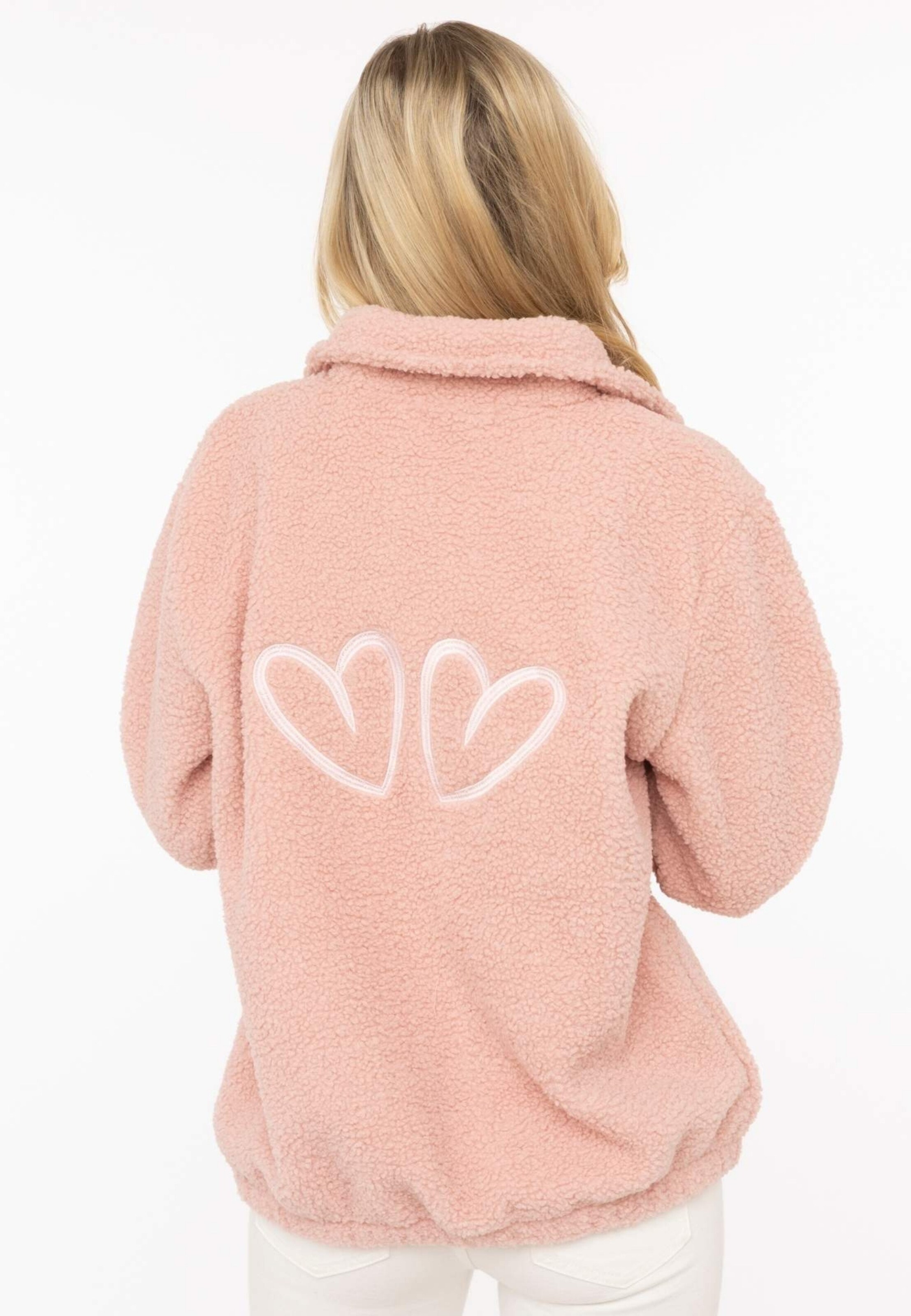 Sweat-shirt Zwillingsherz en rouge : derrière