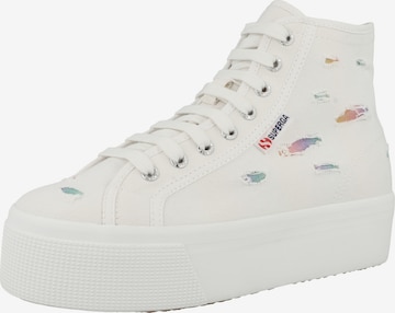 SUPERGA Sneakers hoog in Wit: voorkant