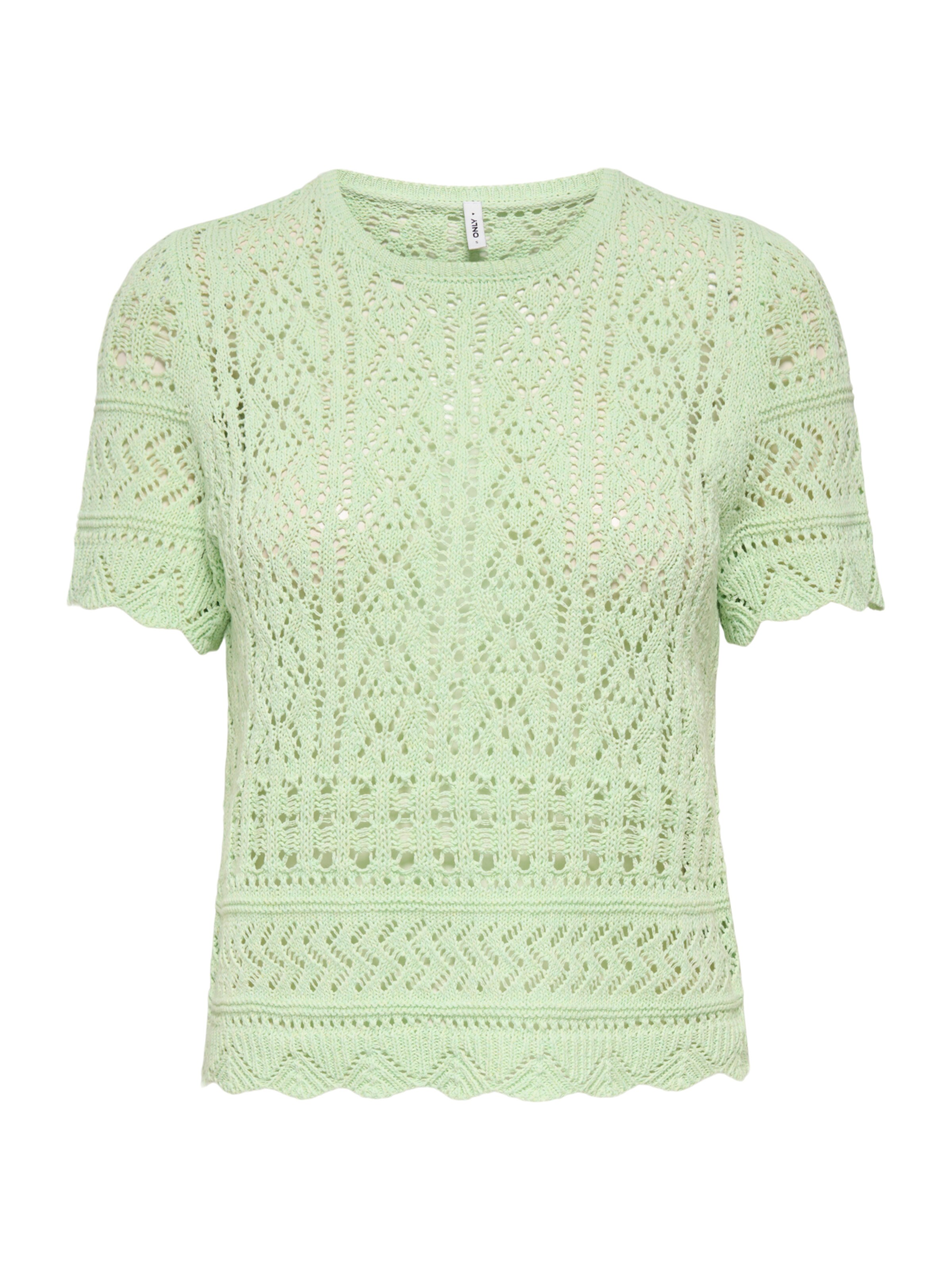 Pull-over 'ONLELKE' ONLY en vert : devant