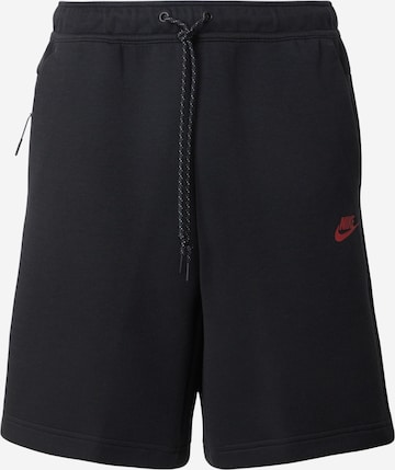 Nike Sportswear Hlače 'TECH FLC' | črna barva: sprednja stran