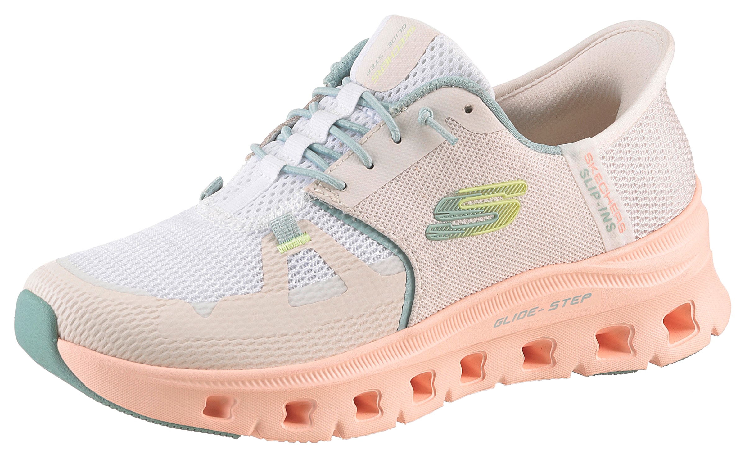 SKECHERS Platform trainers 'Glide Step Pro' in Beige: front