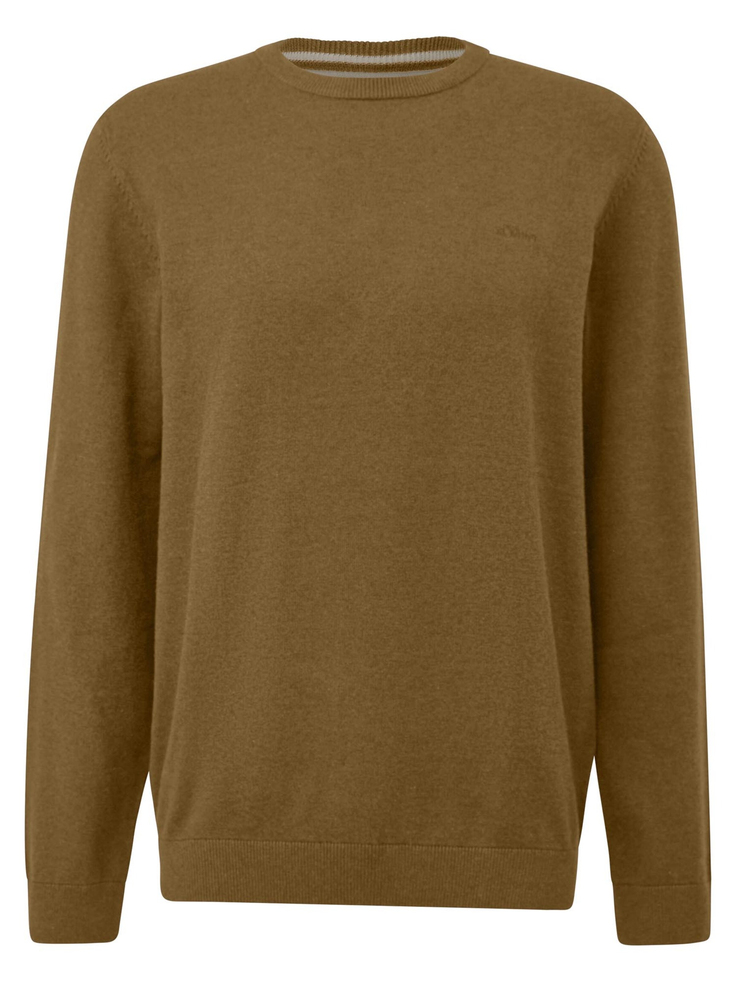 s.Oliver Pullover 'Basic'‌‌‌‌‌‌‌‌‌ in Braun: Vorderseite