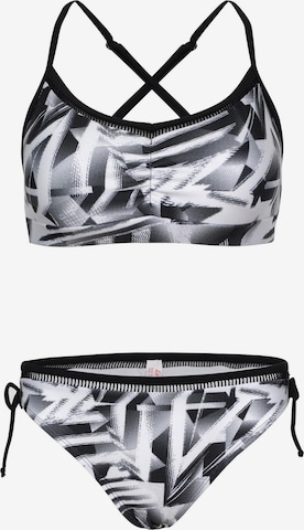 La V Bikini 'Bikini classic met kant detail' in Wit: voorkant