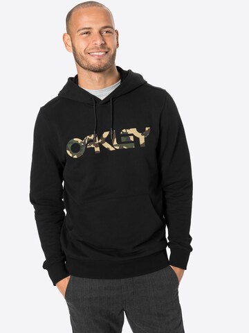 OAKLEY Regular fit Sport sweatshirt i svart: framsida