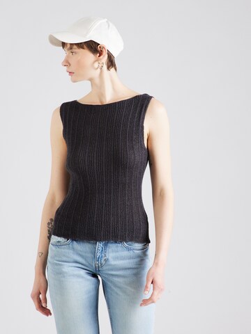 Tops en tricot 'Geena' WEEKDAY en gris : devant