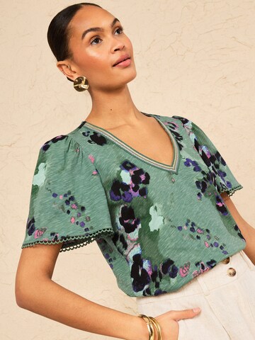 love & roses Shirt in Groen