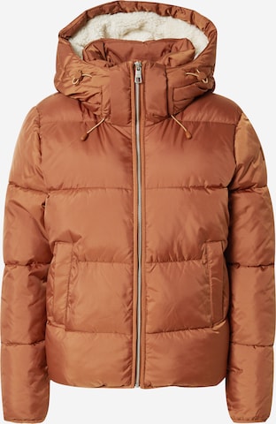 TOM TAILOR DENIM Winter Jacket in Brown: front