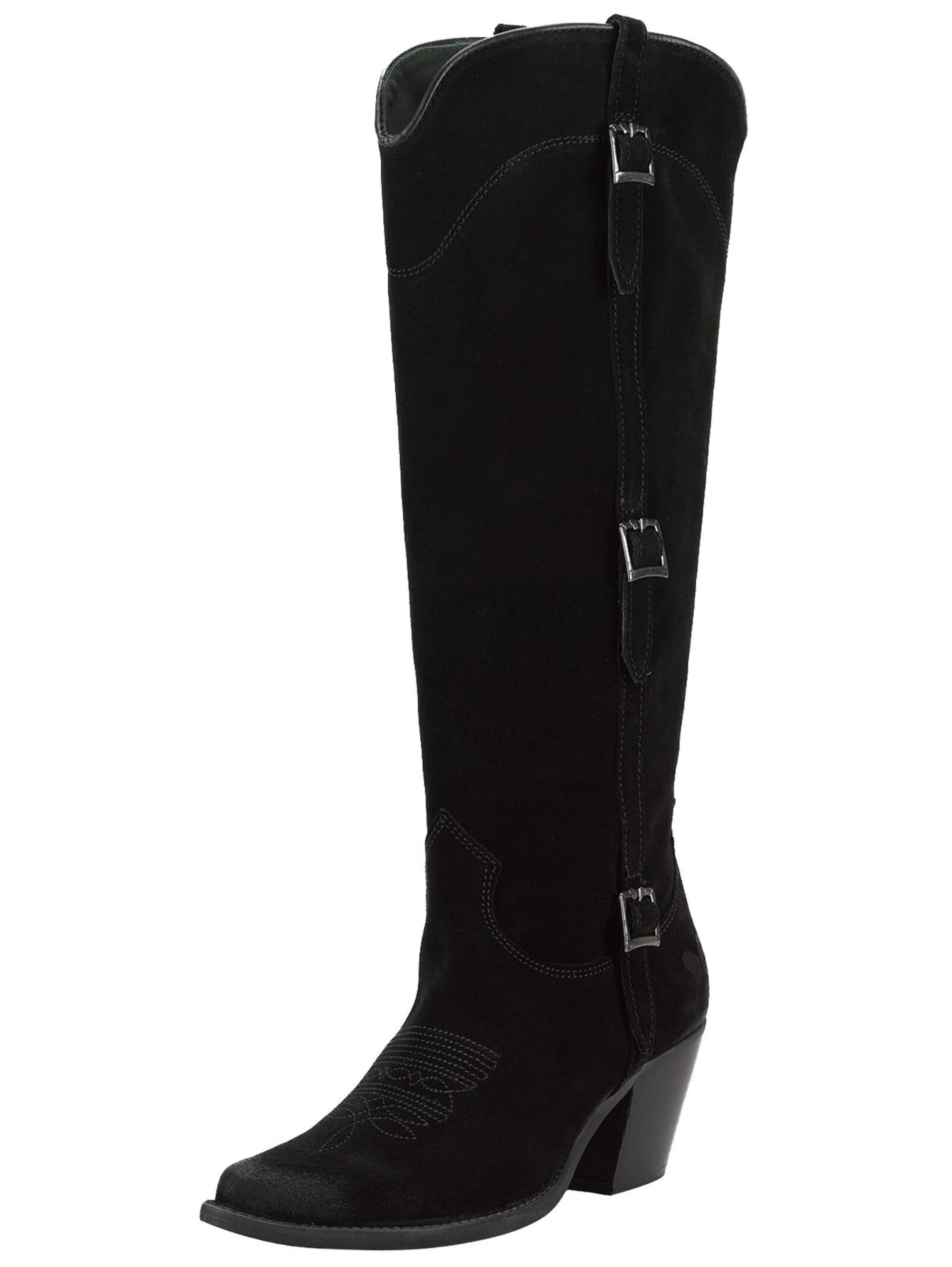 FELMINI Bottes de cowboy en 36 en noir, Vue avec produit