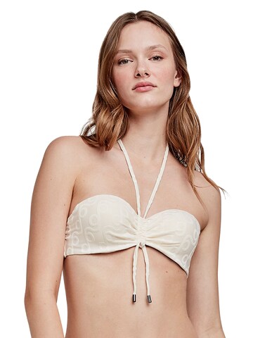 Bustino Top per bikini di Gisela in beige: frontale