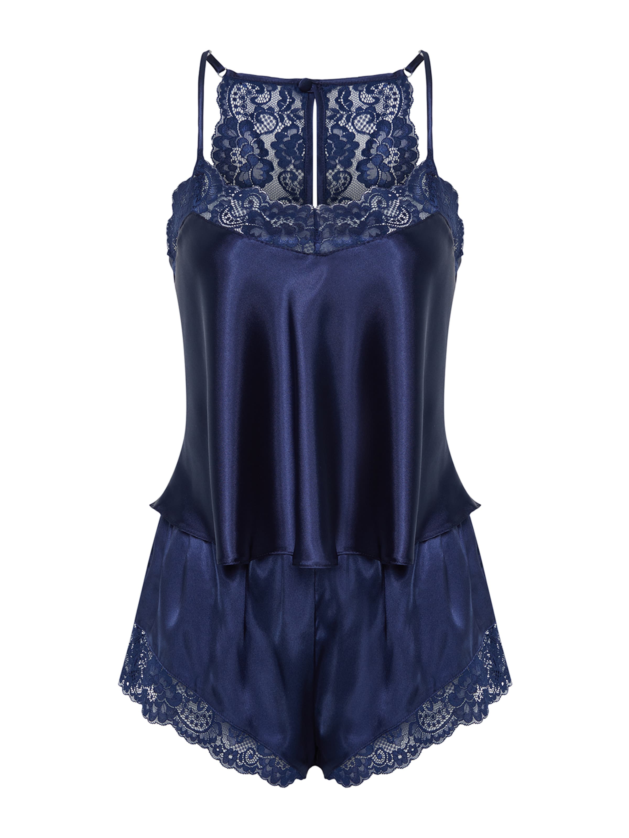 Trendyol Pyžamo – modrá: přední strana