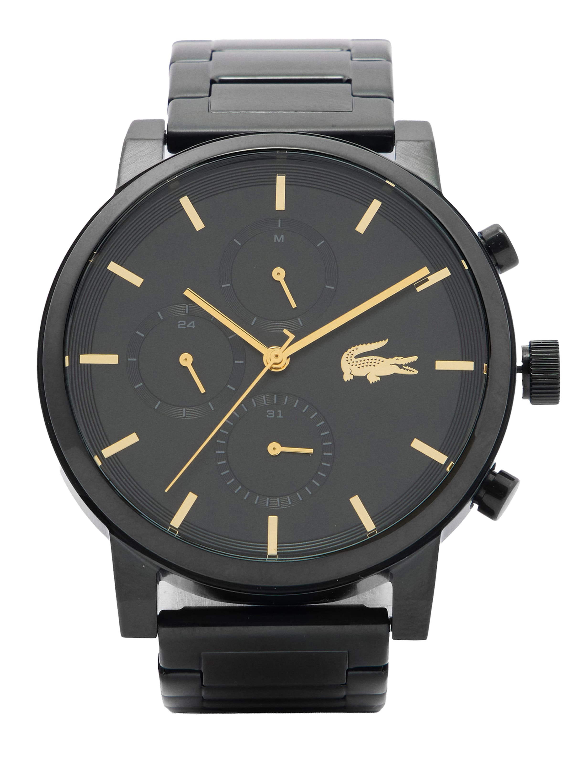 LACOSTE Analog klocka 'Replay' i svart: framsida