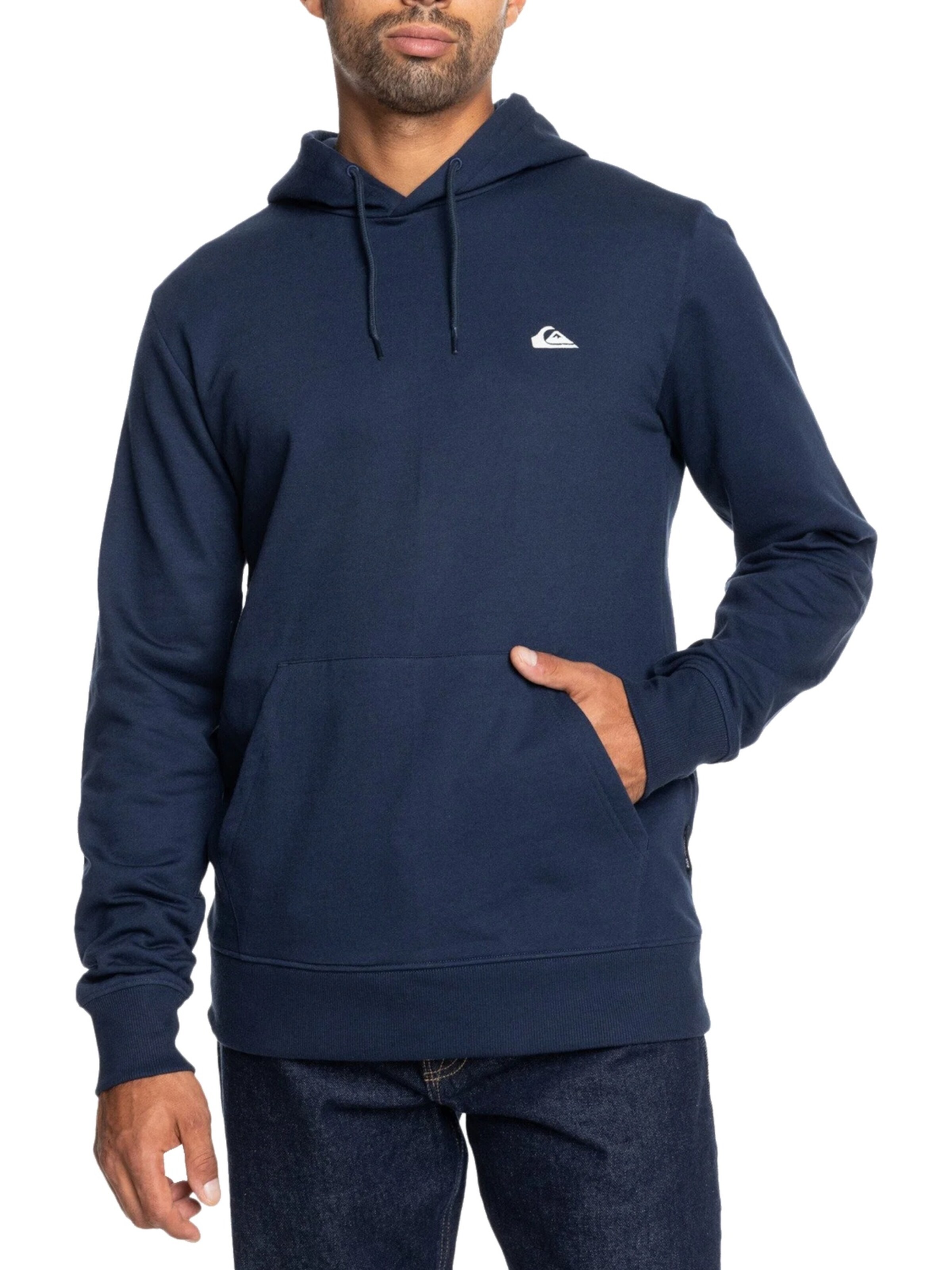 QUIKSILVER Sweatshirt 'Quiksilver Basic Long Sleeve Full-Zip'‌‌‌‌‌‌‌ in Schwarz: Vorderseite