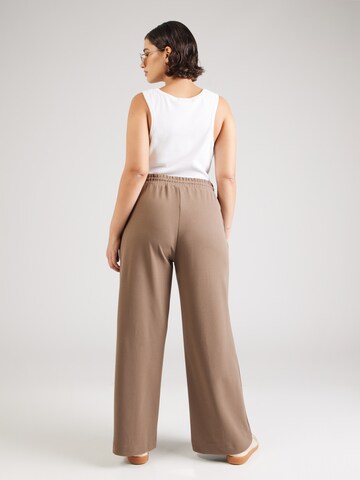 EVOKED Wide leg Pants 'VICLUA' in Brown