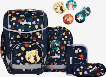 ergobag Backpack 'Schulranzen-Set cubo Set' in Blue: front
