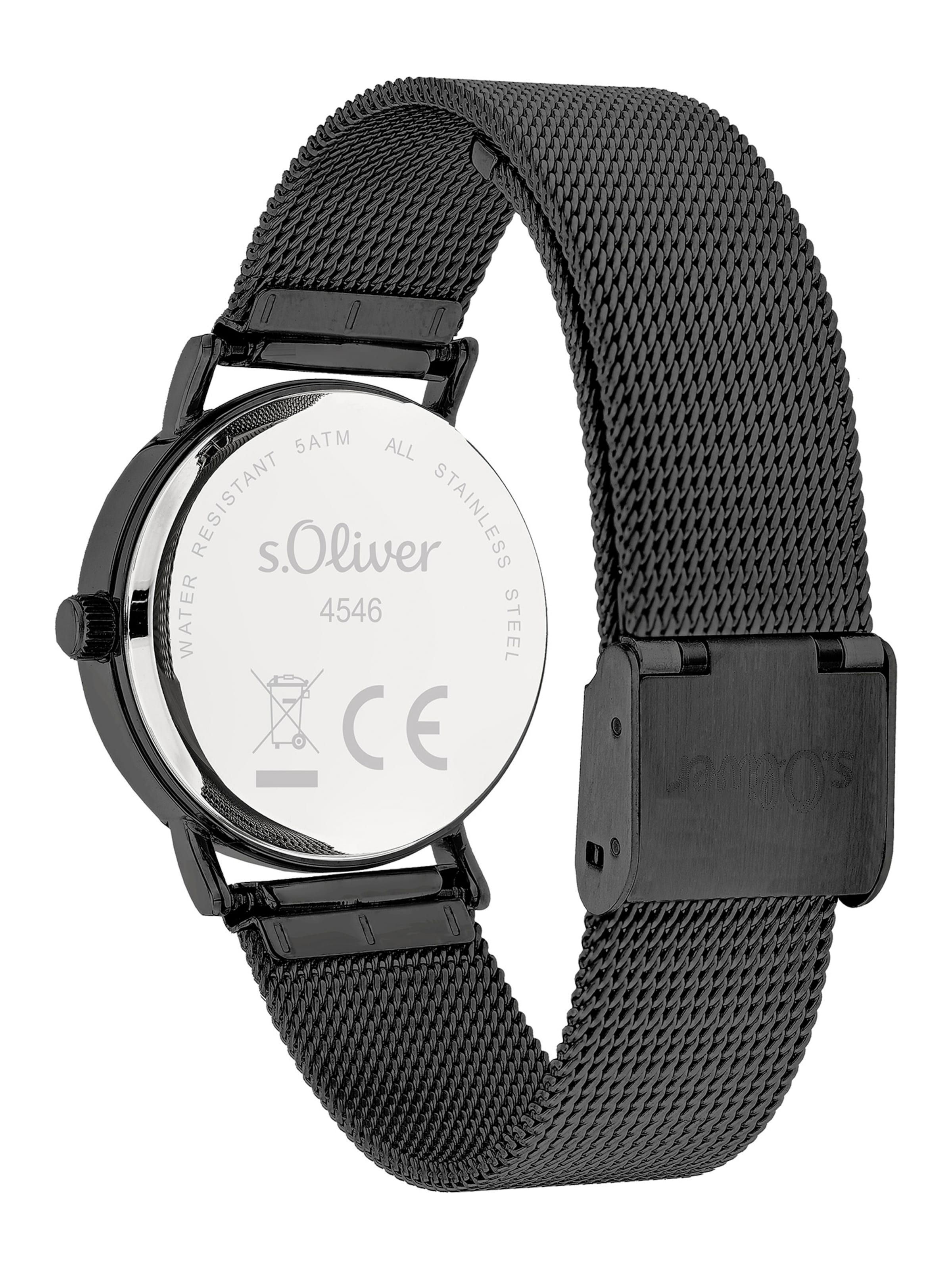 Montre à affichage analogique s.Oliver en noir