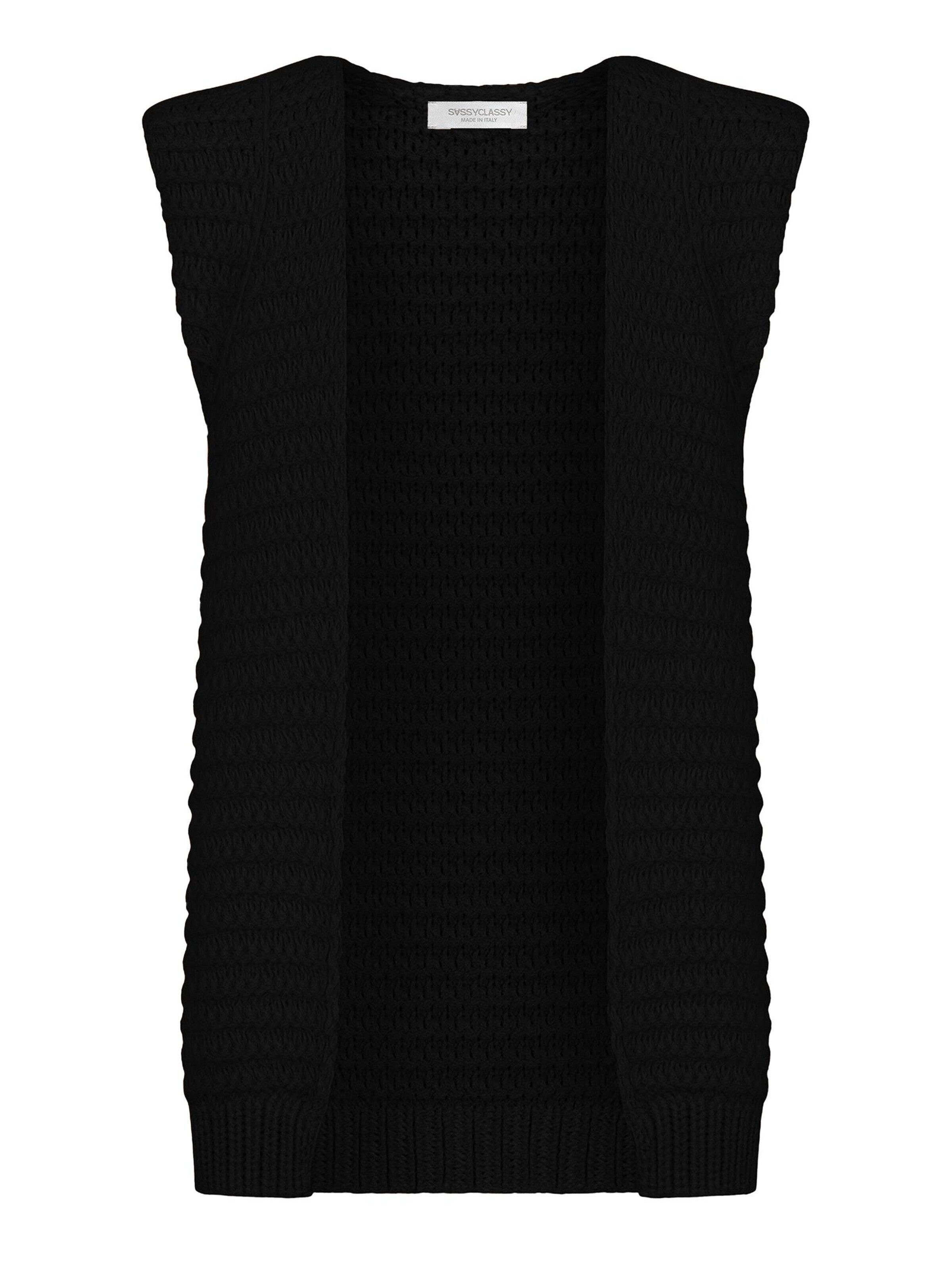 SASSYCLASSY Weste‌‌ in Schwarz: Vorderseite