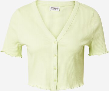 Noisy may Knit Cardigan 'Drakey' in Green: front