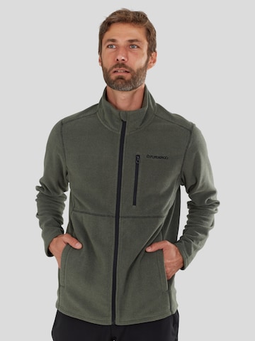 Fundango Fleece jas 'Jeffrey Fullzip Fleece' in Groen: voorkant