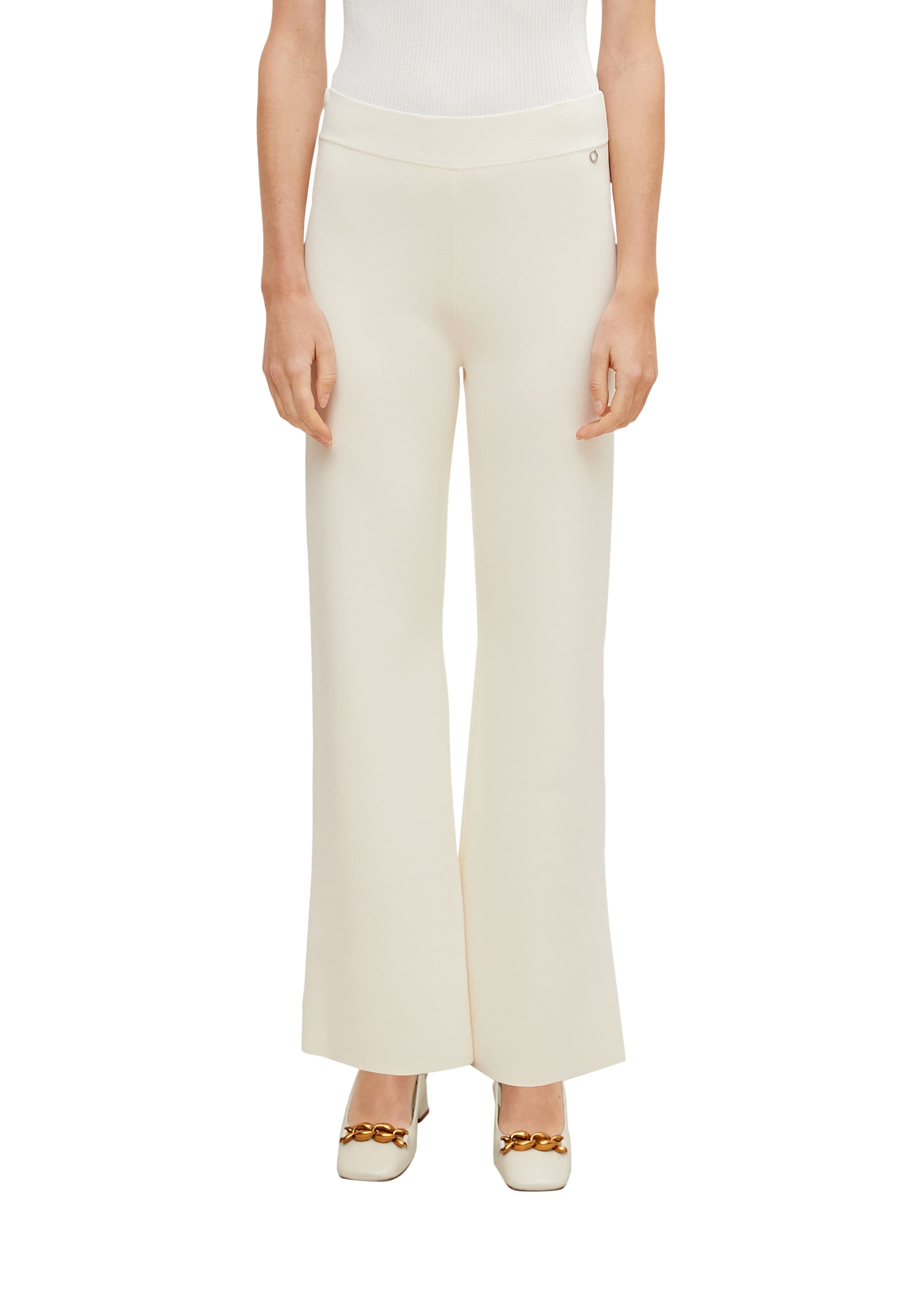 Bootcut Pantalon COMMA en beige : devant