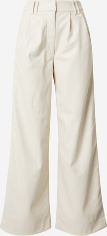 TOPSHOP Wide Leg Bukser med lægfolder i beige: forside