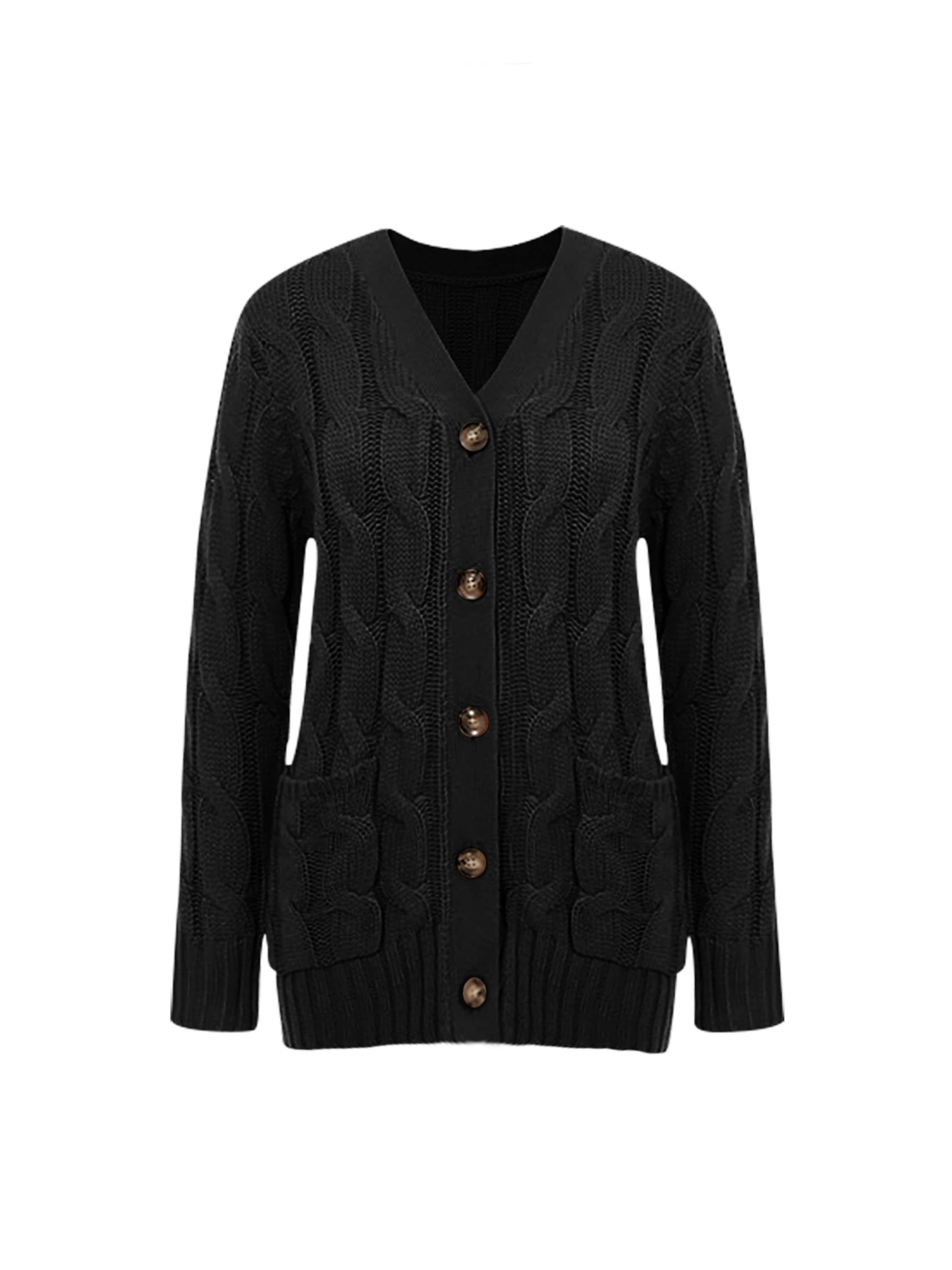 Imily Bela Strickjacke in Schwarz: Vorderseite