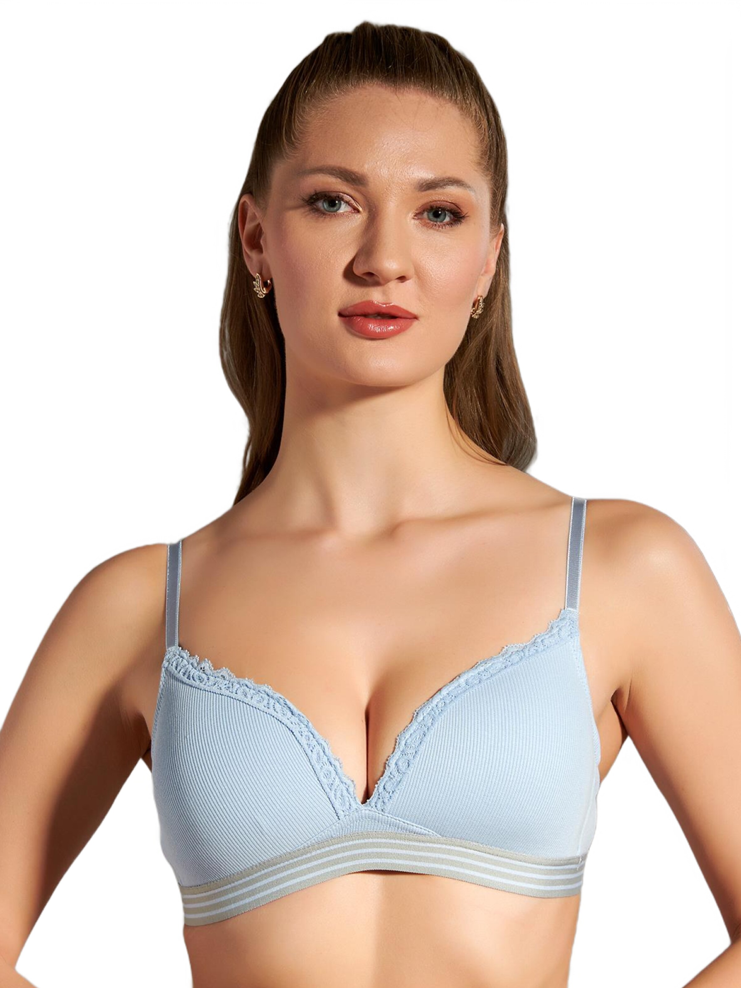 C&City Push-up Bra in Blue: front
