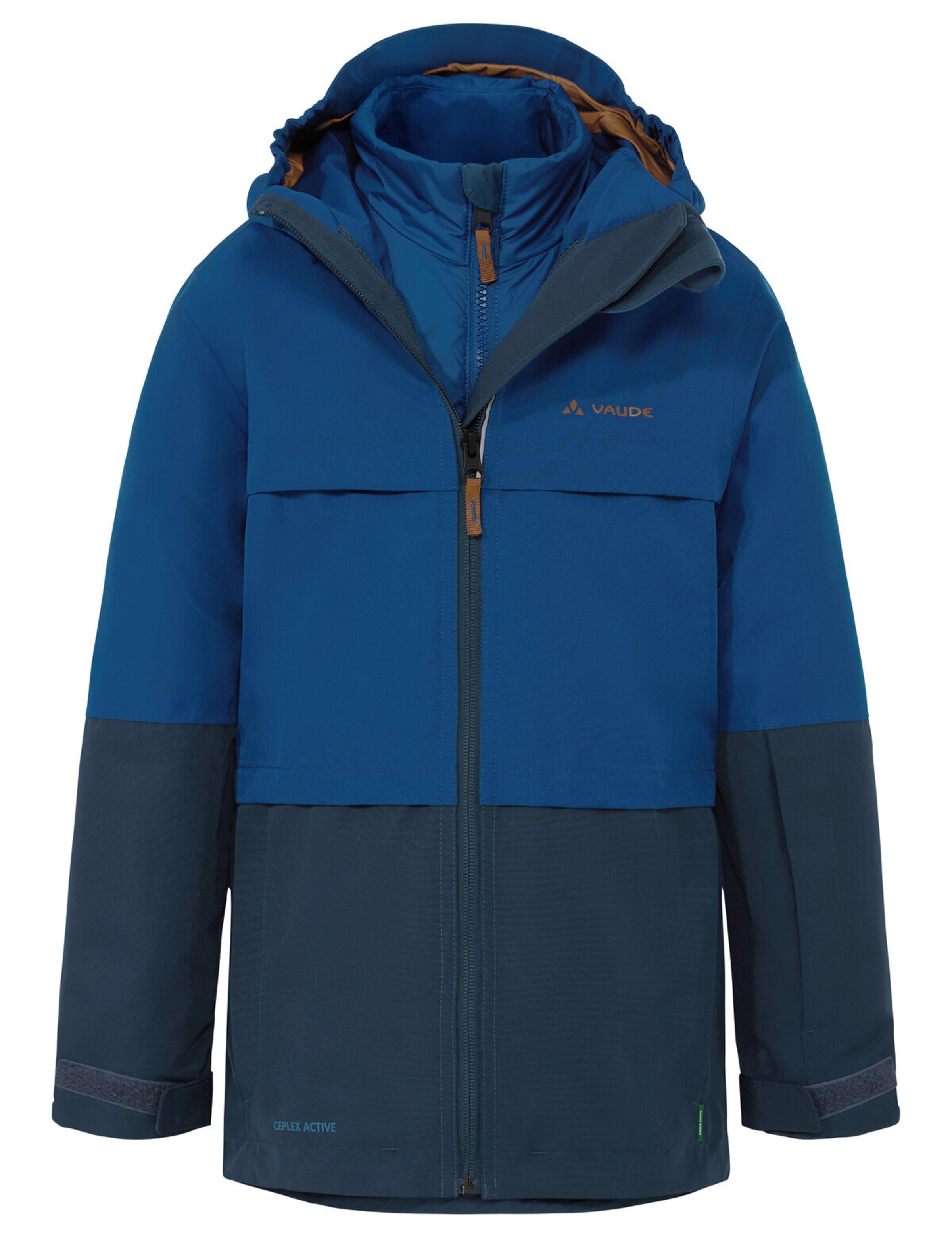 VAUDE Outdoorjas 'Snow Cup III' in Blauw: voorkant