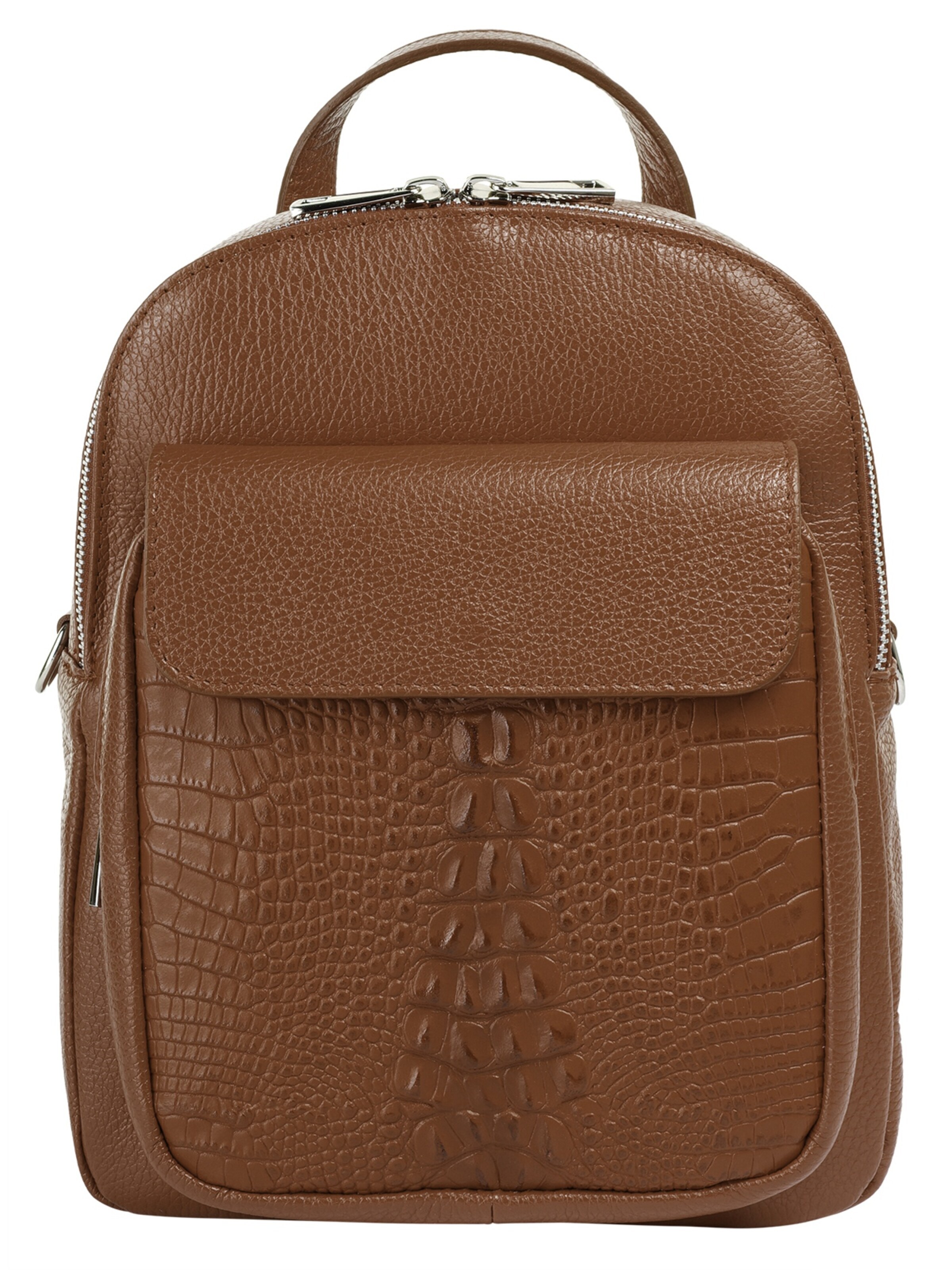 Cluty Backpack in Brown: front