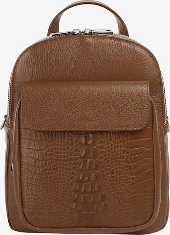 Cluty Backpack in Brown: front