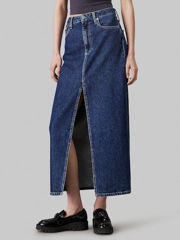 Calvin Klein Jeans Rock in Blau: Vorderseite