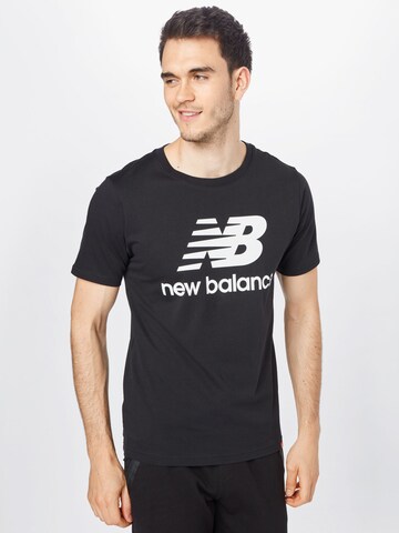 new balance T-shirt i svart: framsida