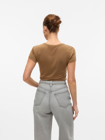 T-shirt 'AWINES' Aware en marron