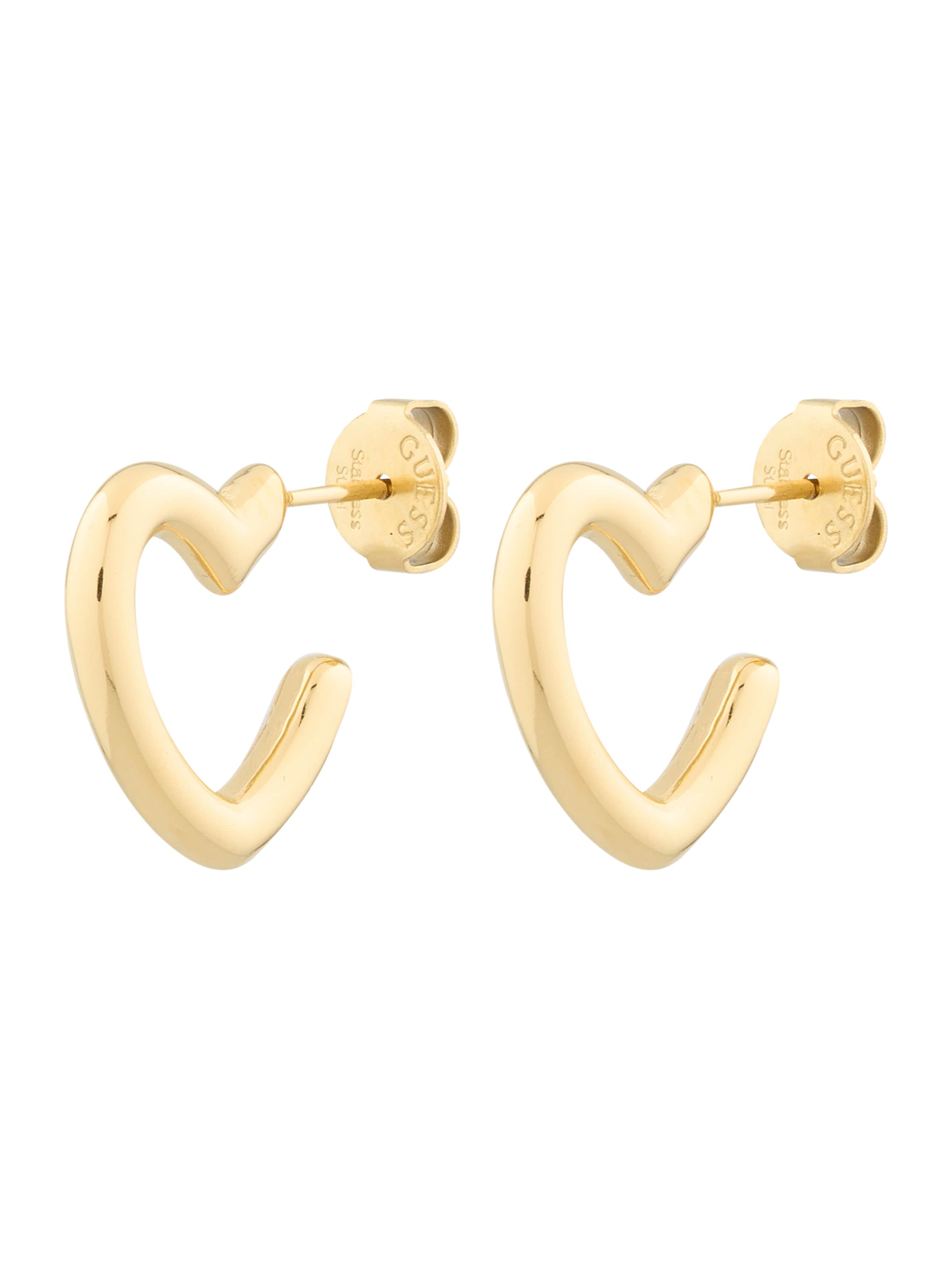 GUESS Обеци 'HEART' в злато: отпред