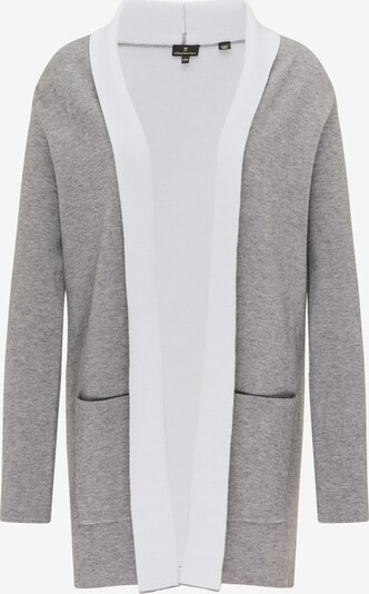 DreiMaster Klassik Cardigan en gris / blanc, Vue avec produit