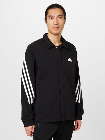 ADIDAS SPORTSWEAR Athletic Jacket 'Future Icons 3-Stripes es' in Black: front