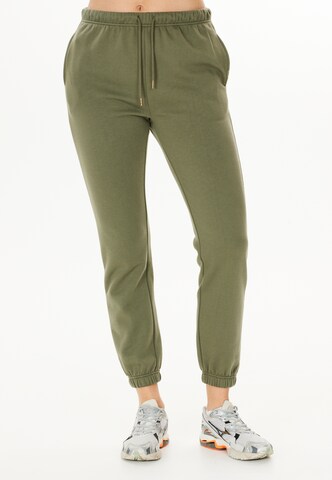 ENDURANCE Tapered Workout Pants 'Sartine' in Green: front