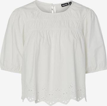 PIECES Bluse 'PCSalmina' i hvid: forside