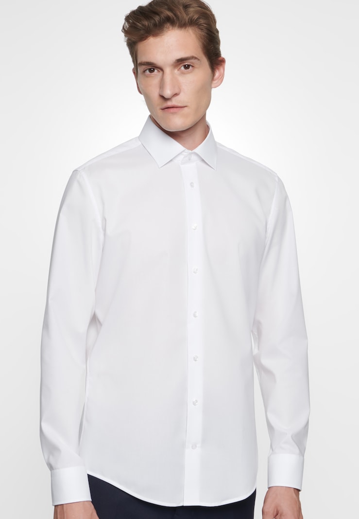 Men Clothing SEIDENSTICKER Business shirts White