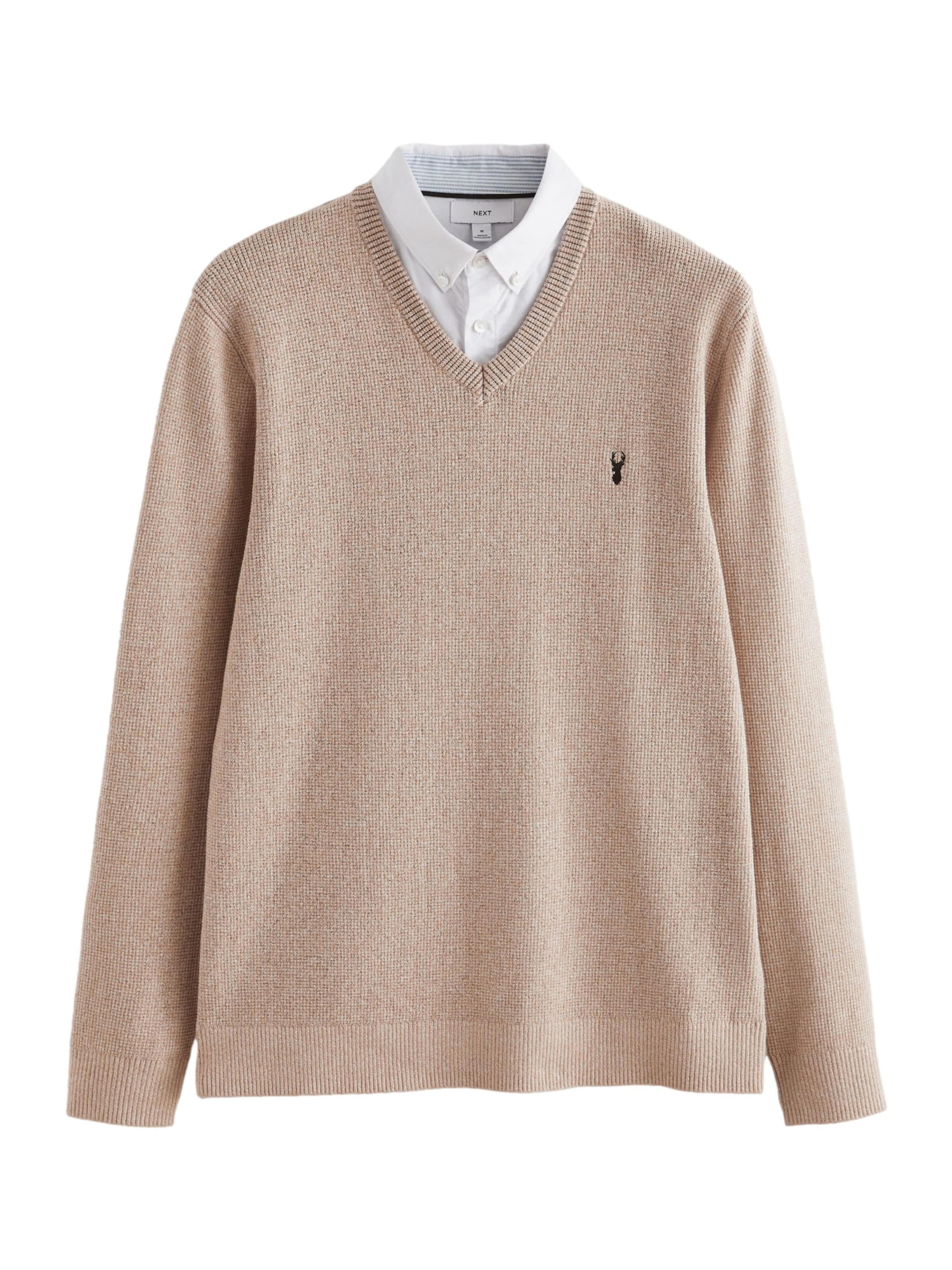 Pull-over Next en beige : devant