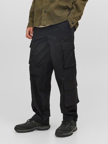 JACK & JONES - regular Pantalón cargo 'Bill Virgo' en negro: frente