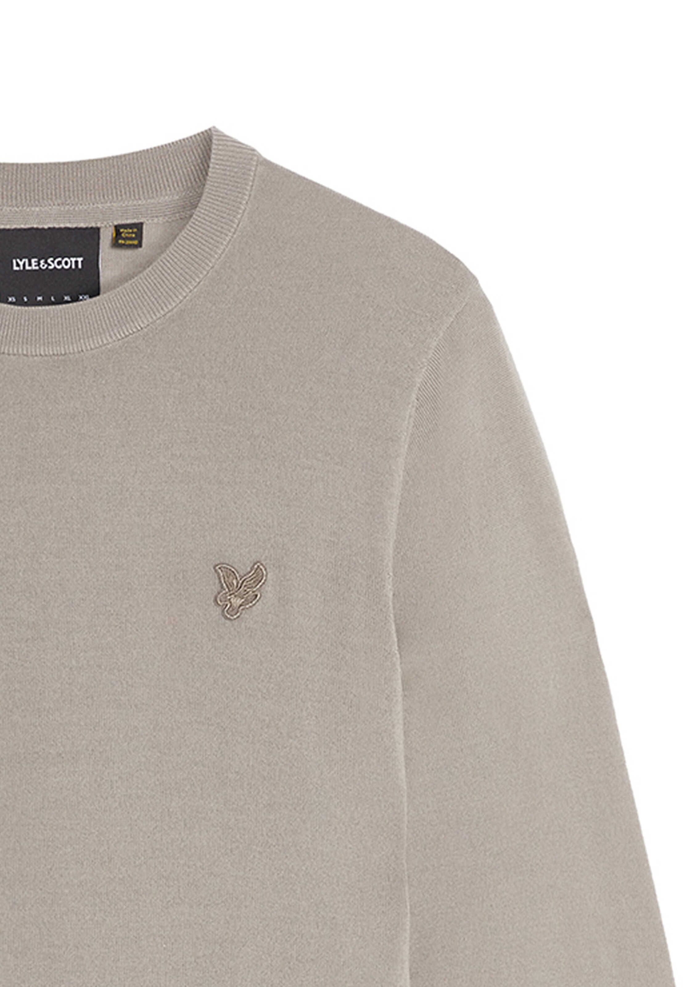Lyle & Scott Sweater 'Tonal Eagle' in Grey