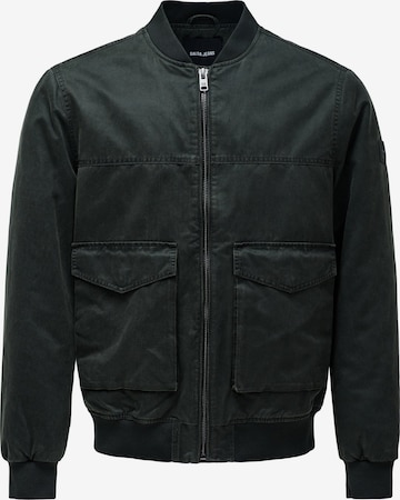 Salsa Jeans Tussenjas in Groen: voorkant